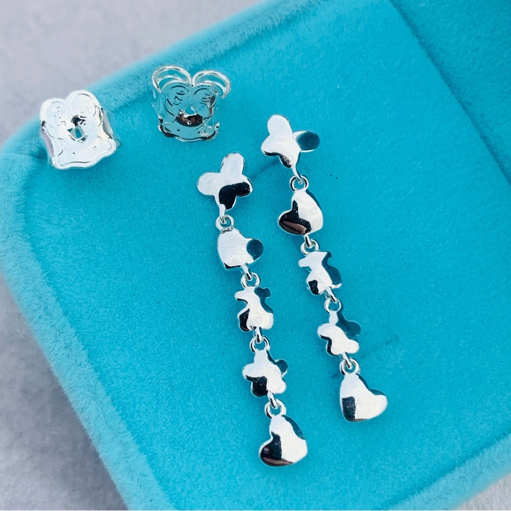 TOUS 3D 5-shape bead chain bear Heart Star butterfly Pendants links beads Silver